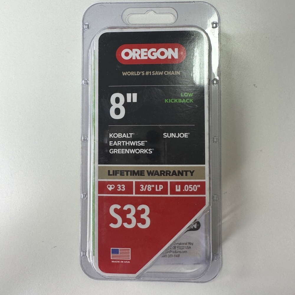 Oregon 8" S33 Chainsaw Pole Saw Chain NEW Sealed 33 DL ~ 3/8" LP ~ .050" G
